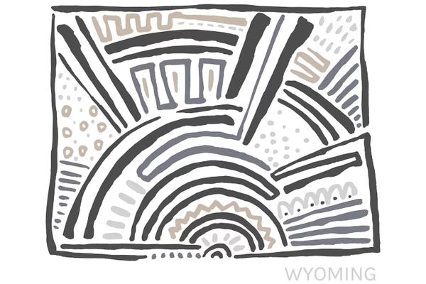 Kids Map Art: Wyoming by Statement Goods