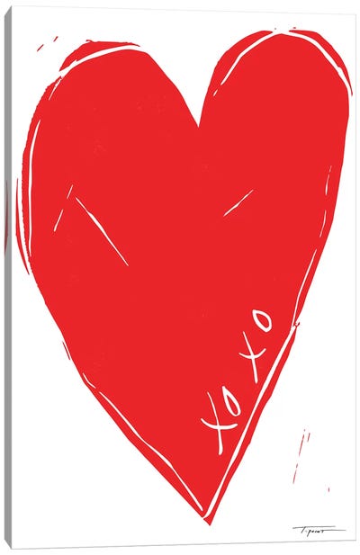 XOXO Heart Canvas Art Print