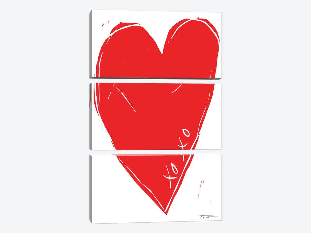 XOXO Heart by Statement Goods 3-piece Canvas Wall Art