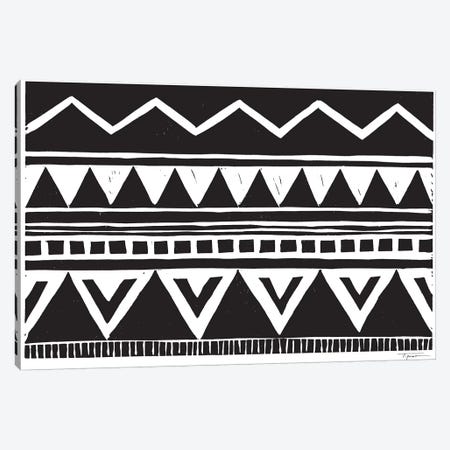 Zig Zag Above Tribal Triangles Canvas Print #SGD84} by Statement Goods Art Print