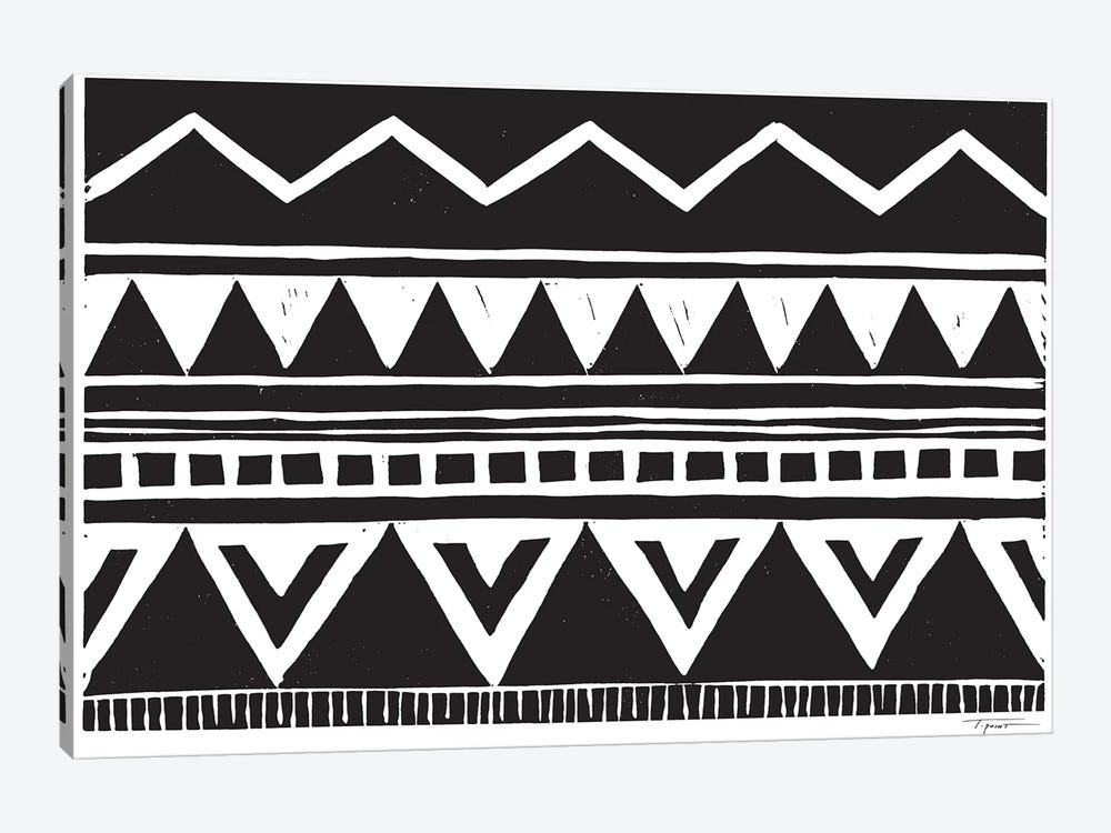 Zig Zag Above Tribal Triangles by Statement Goods 1-piece Art Print