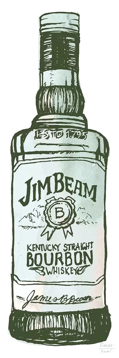 Jim Beam Whiskey by Statement Goods canvas print