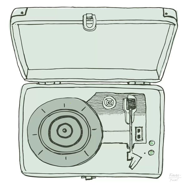 '70s Music: Vintage Record Player by Statement Goods