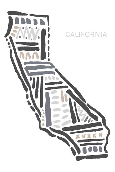 Kids Map Art: California by Statement Goods