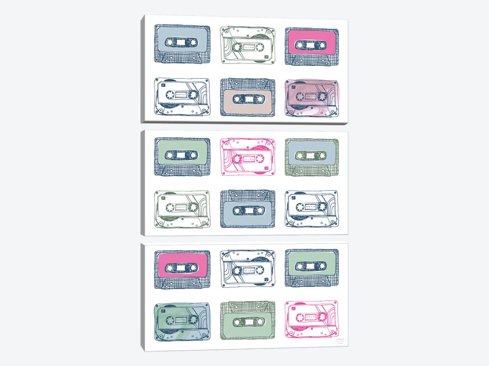 Cassettes by Statement Goods 3-piece Canvas Print