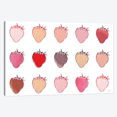Strawberries Canvas Print #SGD96} by Statement Goods Canvas Artwork