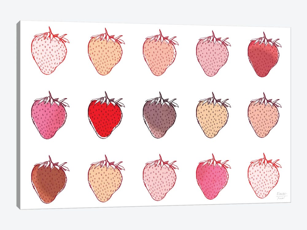 Strawberries by Statement Goods 1-piece Canvas Wall Art