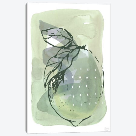 Lemon With Dots Canvas Print #SGD98} by Statement Goods Canvas Art Print