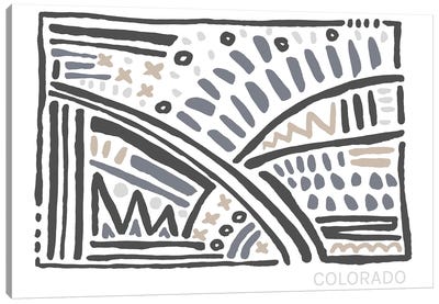 Colorado Canvas Art Print - Kids Map Art