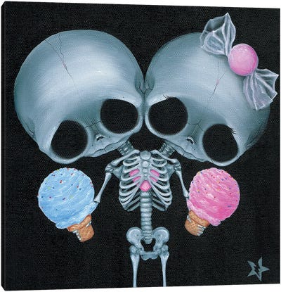 Sugar Twins Canvas Art Print - Ice Cream & Popsicle Art