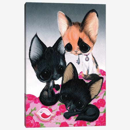 Cous Cous, Mipsy, And Chibi Canvas Print #SGF23} by Sugar Fueled Canvas Artwork