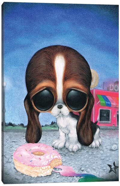 Daisy Canvas Art Print - Beagle Art
