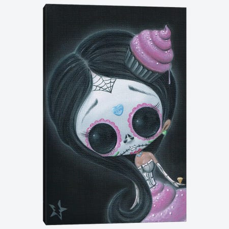 Doll Of The Dead Canvas Print #SGF34} by Sugar Fueled Canvas Artwork