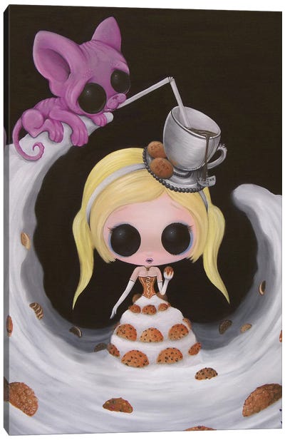 Eat Me Canvas Art Print - Alice In Wonderland