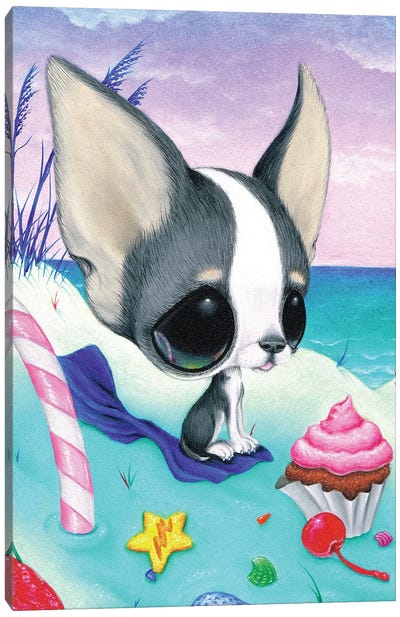 One Drop Canvas Art Print - Chihuahua Art