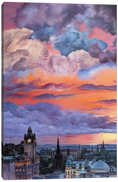 Edinburgh Sky Canvas Art Print - Scotland Art
