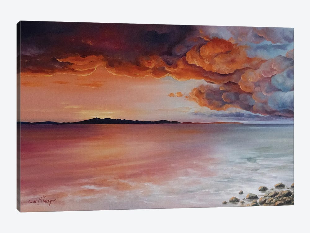 Fiery Clouds And Cool Clouds by Scott McGregor 1-piece Canvas Art Print