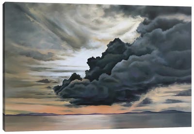 Storm Cloud Canvas Art Print - Cloudy Sunset Art