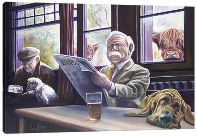 The Colonel And Clyde Canvas Art Print - Beer Art