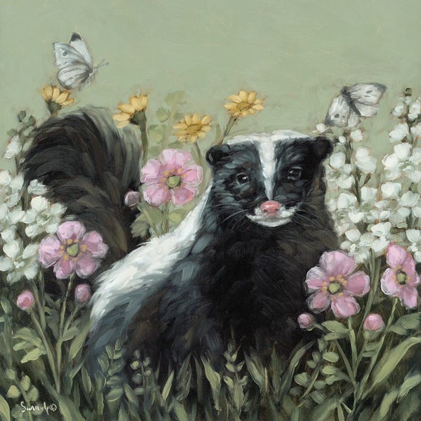 Skunks: Spring Abloom II by Sara G. Designs