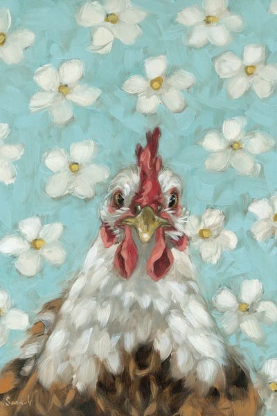 Canvas Art Prints: What's Cluckin' II by Sara G. Designs