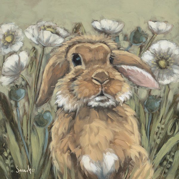 Rabbits: In the Poppy Fields by Sara G. Designs