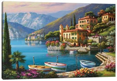 Villa Bella Vista Canvas Art Print - Amalfi Coast Art