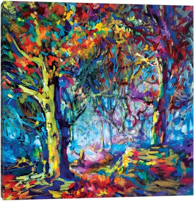 Hilltop Walk Canvas Art Print - Enchanted Forests