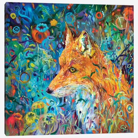 Poppyseed Fox Canvas Print #SGN17} by Sue Gardner Canvas Artwork