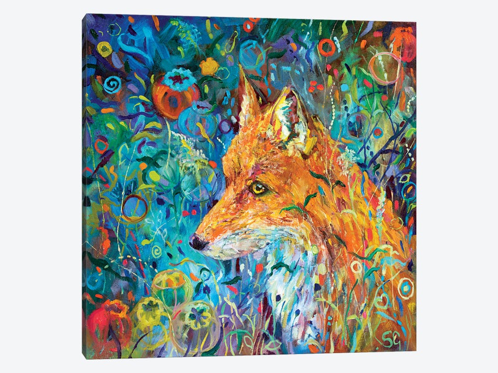 Poppyseed Fox by Sue Gardner 1-piece Canvas Art Print