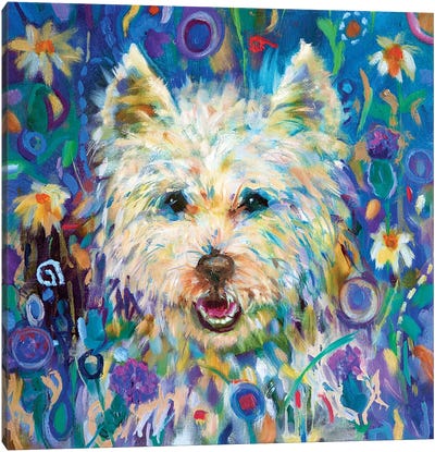 Westie Canvas Art Print - West Highland White Terrier Art