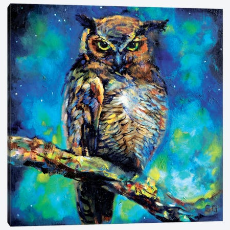 Great Horned Owl Canvas Print #SGN30} by Sue Gardner Canvas Print
