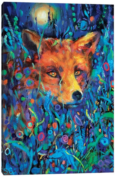 Fantasy Mr Fox Canvas Art Print - Sue Gardner