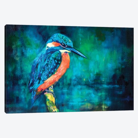 Kingfisher Canvas Print #SGN49} by Sue Gardner Canvas Artwork