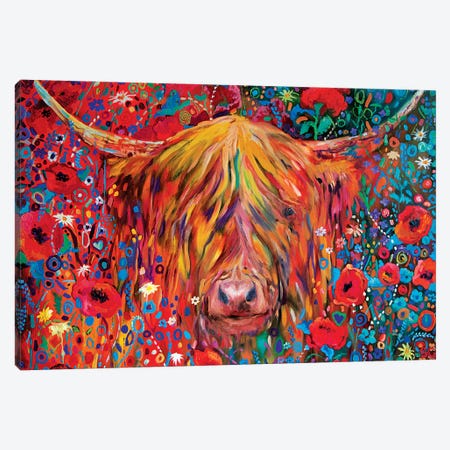Poppy Cow Canvas Print #SGN4} by Sue Gardner Canvas Artwork