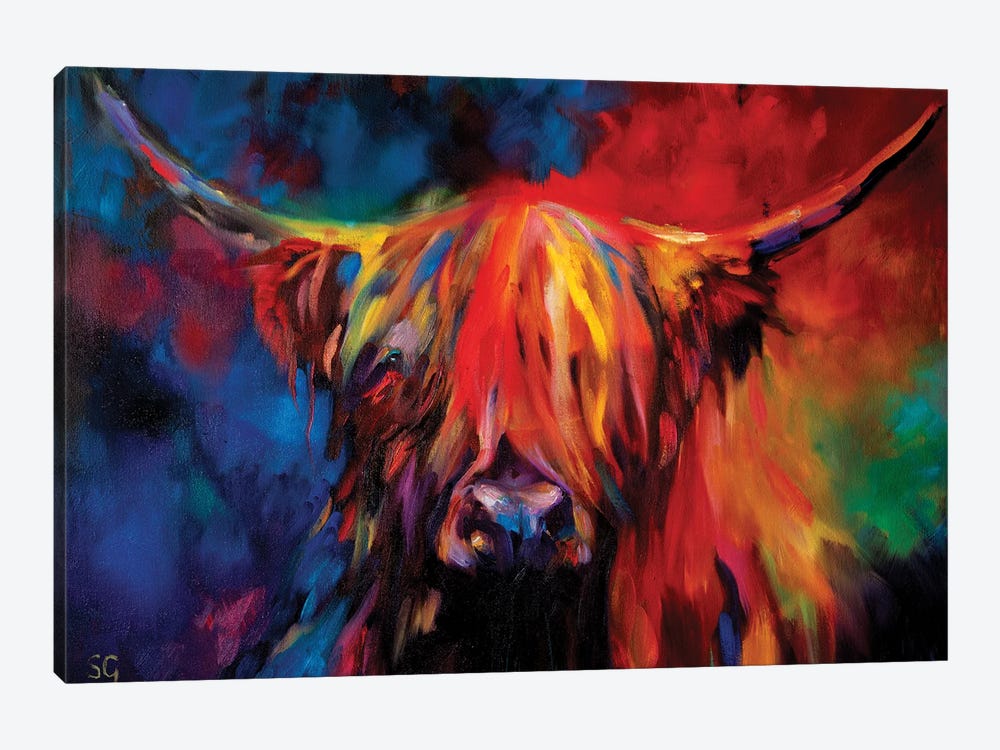 Highland Cow by Sue Gardner 1-piece Canvas Artwork