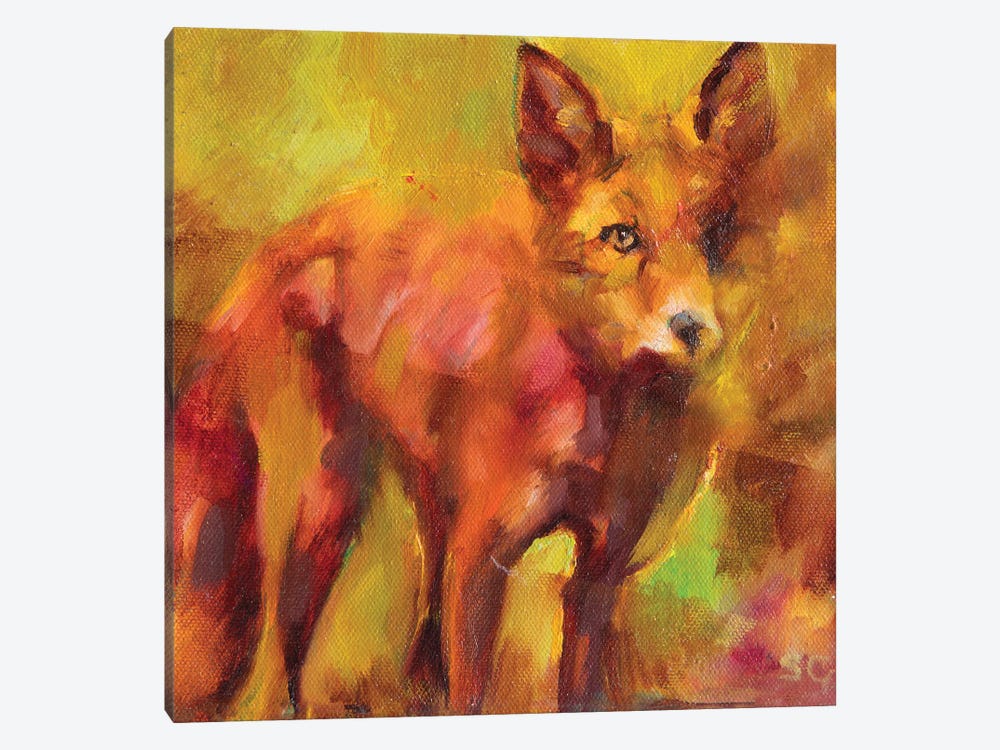 Shy Fox by Sue Gardner 1-piece Art Print