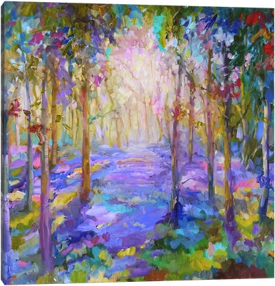 Bluebell Shimmer II Canvas Art Print - Enchanted Forests