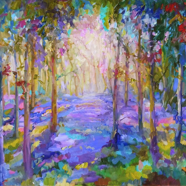 Enchanted Forests: Bluebell Shimmer II by Sue Gardner
