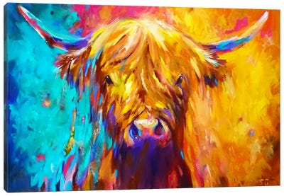 Rossie Canvas Art Print - Highland Cow Art