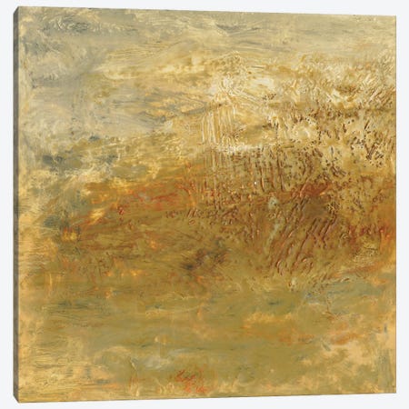 Encaustic Tile In Orange II Canvas Print #SGO102} by Sharon Gordon Canvas Art Print