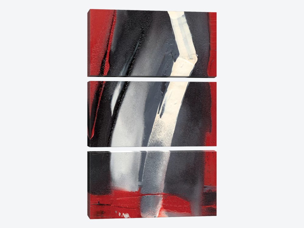Red Streak III by Sharon Gordon 3-piece Canvas Art Print