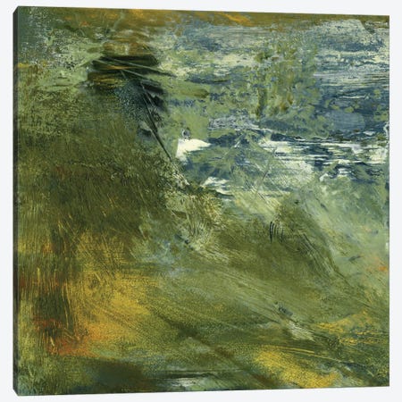 Encaustic Tile In Green I Canvas Print #SGO97} by Sharon Gordon Canvas Print