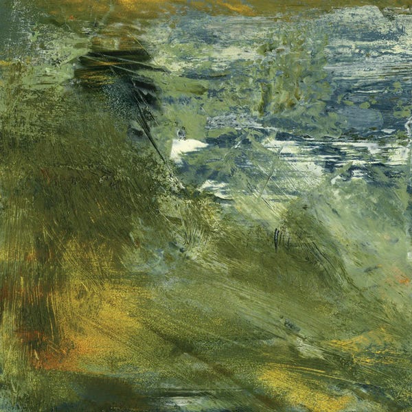 Sharon Gordon: Encaustic Tile In Green I by Sharon Gordon