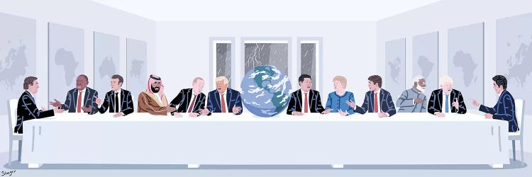 Earth's Last Supper by Elad Shagrir wall art