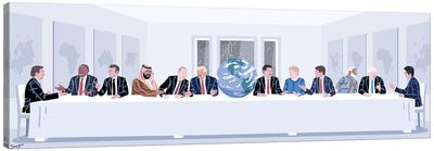 Earth's Last Supper Canvas Art Print - Donald Trump