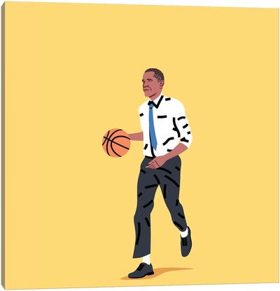 Balling Barack Canvas Art Print - Funky Fun