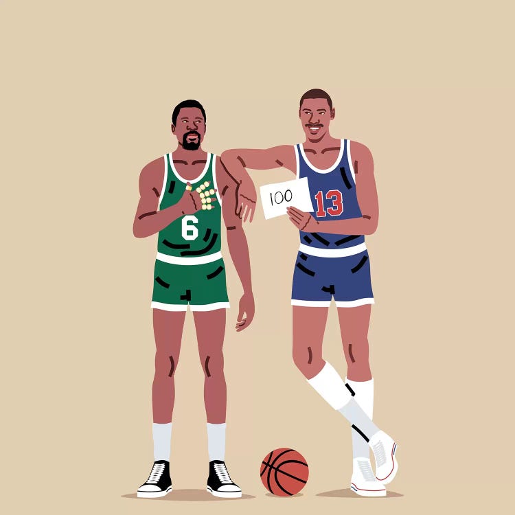 Bill & Wilt by Elad Shagrir wall art