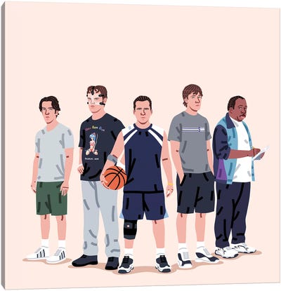 The Dream Team Canvas Art Print - Basketball Art