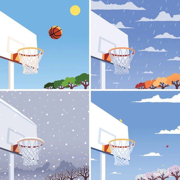 Kids Sports Art: Seasons by Elad Shagrir